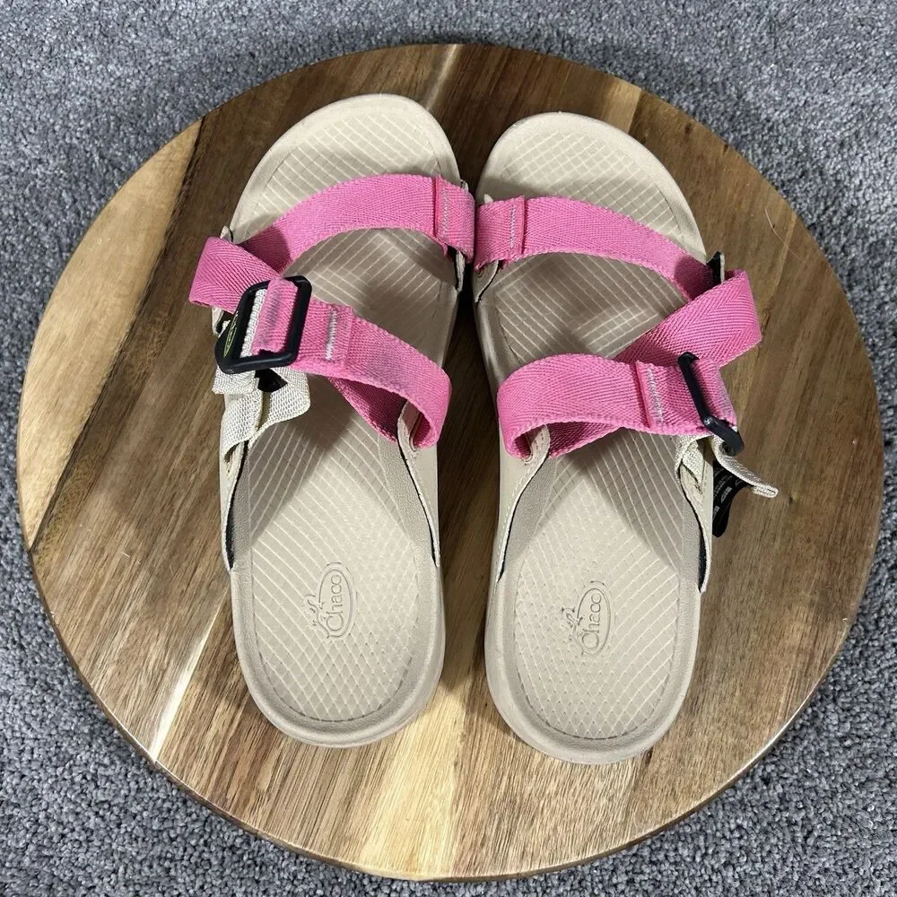 Chaco Lowdown Slide Women’s Size 7 Hot Pink Outdoor Trail Slip On Sandals Used